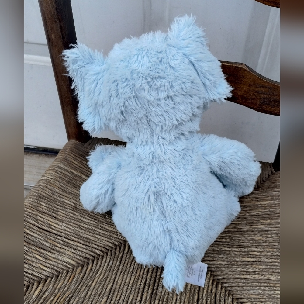 Bashful Elephant Fuzzy Soft Sitting Plush Stuffed Animal Cute Blue lovey 11in - Picture 3 of 15